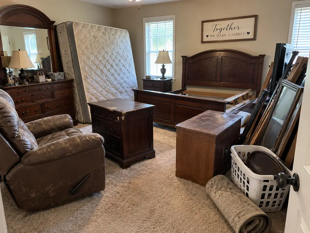 Furniture removal before cleanup